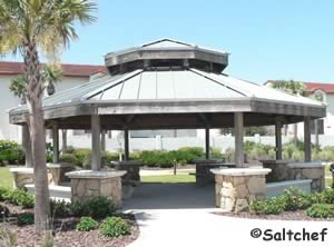 gazebo at beachcomber park near the beach in daytona beach shores