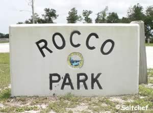 rocco park new smyrna beach sign