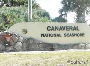 national seashore cape canaveral sign