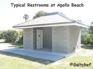 restrooms at apollo beach section of cape canveral national seashore