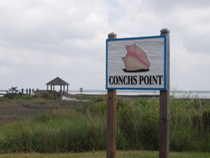 sign at conchs point in morehead city, nc