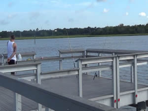 end of fishing pier at northbridge park in charleston sc