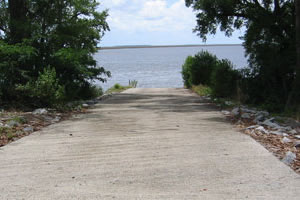 fields point boat ramp on combahee river, sc