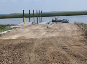 bolan hall boat ramp on euhaw creek, sc